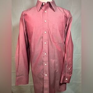 Roundtree & Yorke Men's Button Down Shirt in Deep Red
